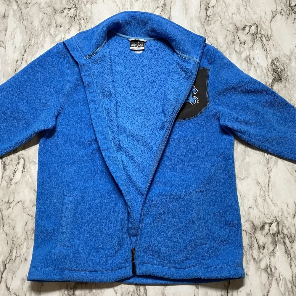 Colosseum Athletics NC University YOUTH Sweater Sz L 16-18 Blue Full Zip‎ Fleece